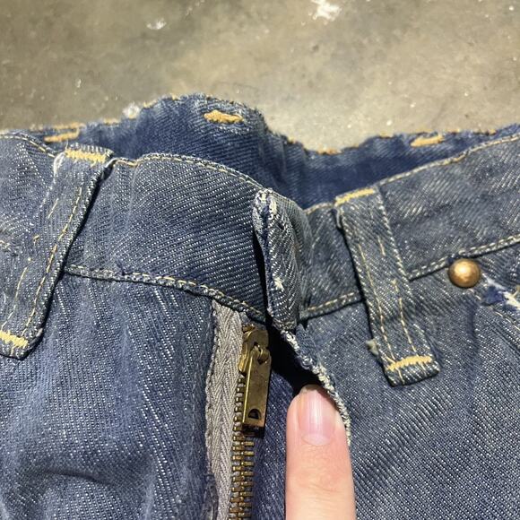 Vintage 60s Wrangler Blue Bell Dark Sanforized Jeans 26x31 - Picture 4 of 8